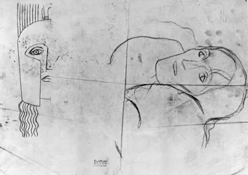 Studies for Ver Sacrum - Pallas Athene and a Tragic Head