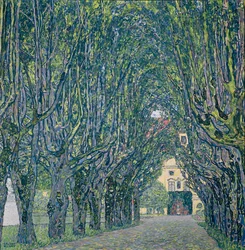 Tree-lined Road Leading to the Manor House at Kammer, Upper Austria