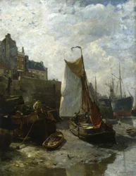 Low Tide in the Port of Antwerp