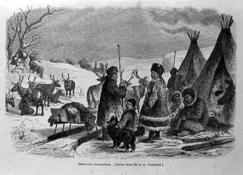Samoyede Encampment, from The History of Mankind by Prof. Friedrich Rayzel