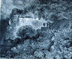 The Castle overgrown with vegetation, illustration for 