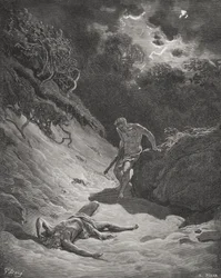 The Death of Abel, illustration from Dore