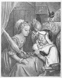 The Princess and Fairy Spite, engraved by Stephane Pannemaker 1861