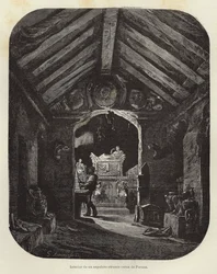 Interior of an Etruscan Tomb Near Perugia