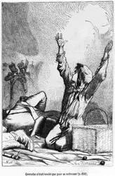 Gavroche Had Fallen Only to Rise Again, Illustration from 