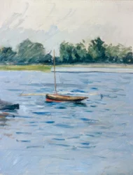 Boat at Anchor on the Seine