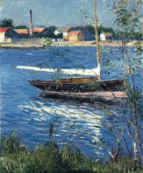 Boat moored on the Seine at Argenteuil
