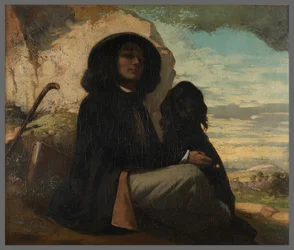 Self-Portrait, known as Courbet with a Black Dog