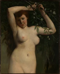 Nude with Flowering Branch