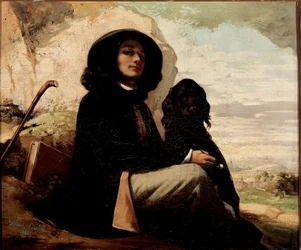 Self Portrait with Black Dog, 1842