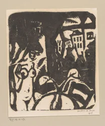 Interior with Naked Woman and Window