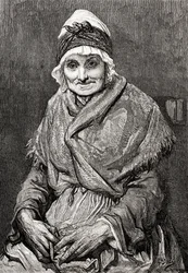 After a Drawing Done in 1880 by Gustave Dore of His Nurse Francoise. From Life and Reminiscences of Gustave Dore, published 1885