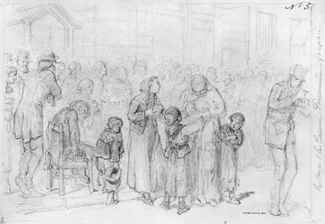Album of the Siege of Paris, the soup of the Poissonniere barracks
