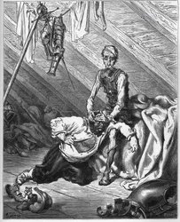 Don Quixote Makes Sancho Panza Taste His Precious Sense Balm Heal Them Both of All the Ills - from "Don Quixote de la Mancha" by Miguel Cervantes
