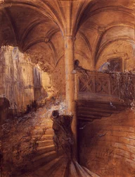 Enchanted Castle, Illustration by Gustave Dore for Fairy Tale by Charles Perrault
