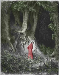 First song of Hell: the poet Dante finds himself in a forest.