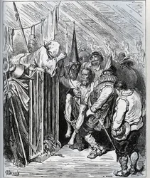 How to get rid of Don Quixote. The people of the hotel store decided to lock him up by making him believe in a new enchantment and a new chivalrous test - from 