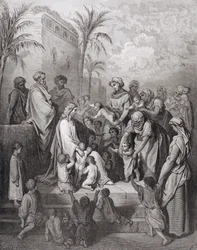 Jesus Blessing the Children, Engraved by Stephane Pannemaker