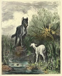 The Wolf and the Lamb (engraving 1861-1868)