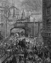 Ludgate Hill (from London: A Pilgrimage by Gustave Dore and Blanchard Jerrold, 1872)