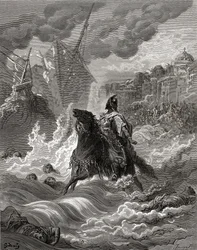 Mohammed II (1432-81) Before Constantinople in 1453, Illustration from 