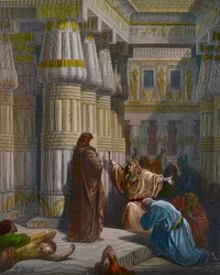 Pharaoh calling upon Moses