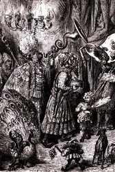 Sindbad the sailor (Sinbad) - tale of the thousand and one (1001) nights - illustration by Gustave Dore (detail) - Maxwell edition 1865 - Sixth voyage: To the court of the king of Serendib