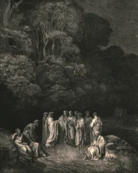 So I beheld united the bright school of him the monarch of sublimest song, c1890