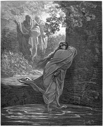 Suzanne in the bath (Illustration by Gustave Dore for The Bible)