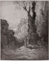 The Divine Comedy, Purgatorio, Canto 1: The poets behold the beauty of Venus in the morning sky - Illustration by Gustave Dore