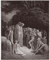 The Divine Comedy, Purgatorio, Canto 23: The souls of the gluttonous - Illustration by Gustave Dore