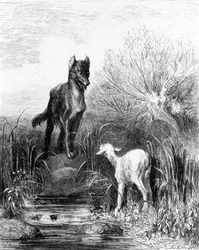 The Wolf and the Lamb Fables from La Fontaine by Doré
