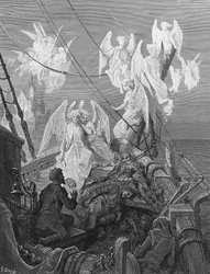 The mariner sees the band of angelic spirits, scene from 