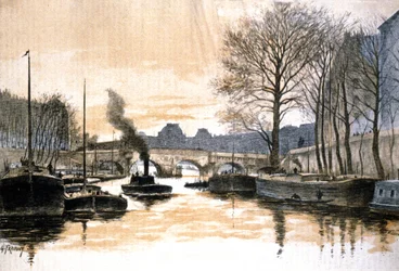 Paris, Seine river and the Pont Neuf
