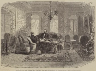Interview between the Emperor Napoleon and the Prince Regent of Prussia at the Villa Stephanie, Baden