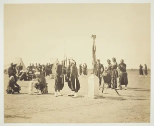 The Raised Flag of the Zouave Regiment, Camp de Châlons