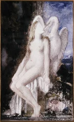 Leda and the Swan. Drawing by Gustave Moreau