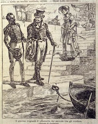 The young man thanked the colonel for his service... Illustration of the new 