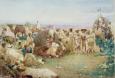 A Caravan Resting at Kabylie