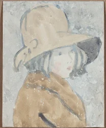 Study of a Little Girl in a Wide Brimmed Hat