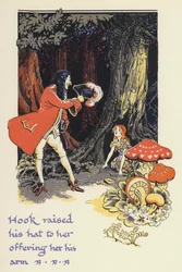 Peter Pan and Wendy: Hook Raised His Hat to Her Offering Her His Arm