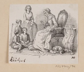 Illustration for "Grandmother" in H.C. Andersen, "Fairy Tales and Stories", Volume 2