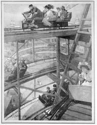The spiral railway at the Franco-British exhibition, 1908