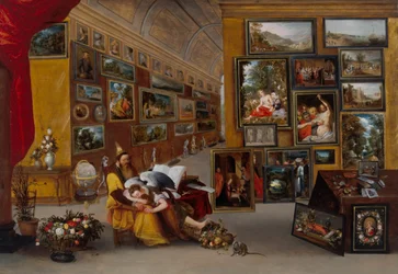 The Interior of a Picture Gallery with Allegorical Pictures