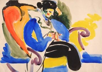 Calligraphic #2 Woman on Chair