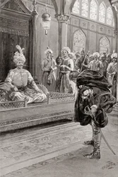 Sir Anthony Shirley visiting the court of Shah Abbas the Great, Persia in 1599, from Hutchinson