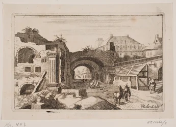 City Interior with Ruins of Classical Buildings