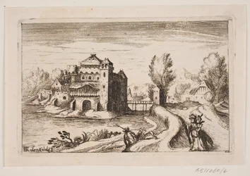 River Landscape with Castle on a Hill
