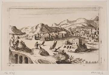 Coastal Landscape with Oriental Buildings