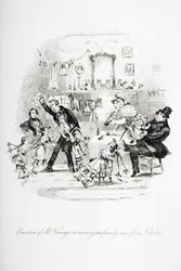 Emotion of Mr. Kenwigs on Hearing the Family News from Nicholas, illustration from 